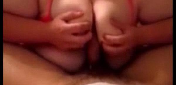  Wife Titty Fuck Husband & Shoot His Load Of Cum All Over Her